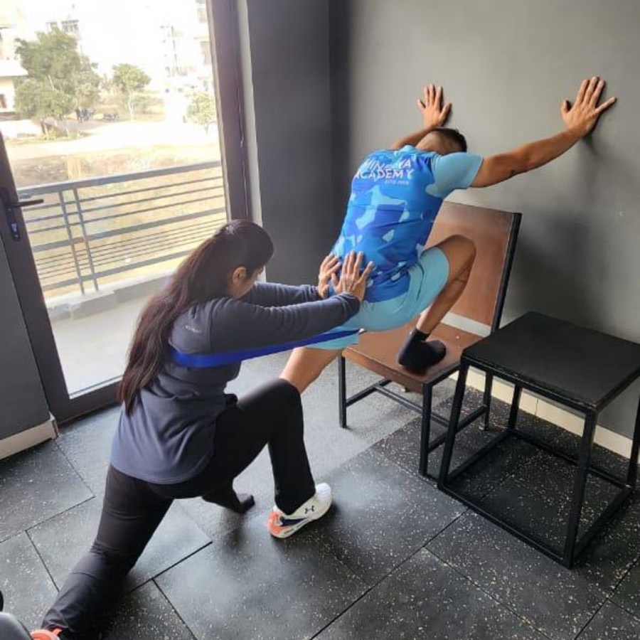 Guided rehabilitation exercise session